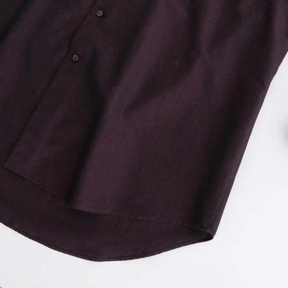 Givenchy Monsieur Deep Purple Cotton  Blend Button Down Dress Shirt Size 17 1/2 - Picture 5 of 10